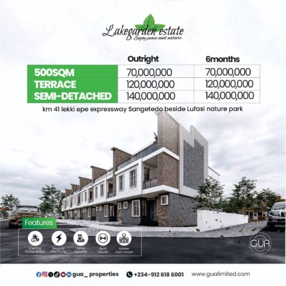 Lakegarden Estate price list and terrace houses