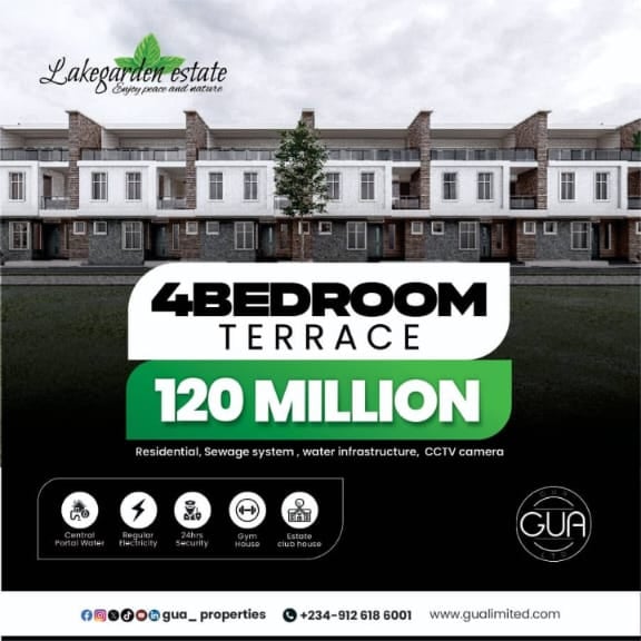 Lakegarden Estate 4-bedroom terrace, 120 million naira