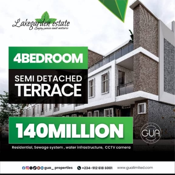 Lakegarden Estate 4-bedroom semi-detached, 140 million naira